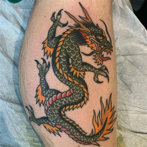 dragon traditional tattoo